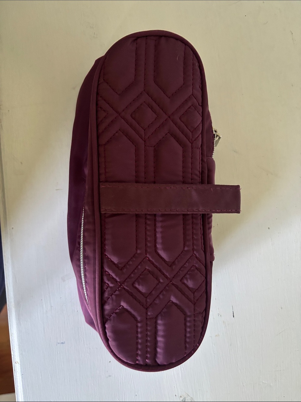 Aimee Kestenberg Plum Quilted Cosmetic Pouch
